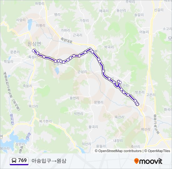 769 Bus Line Map