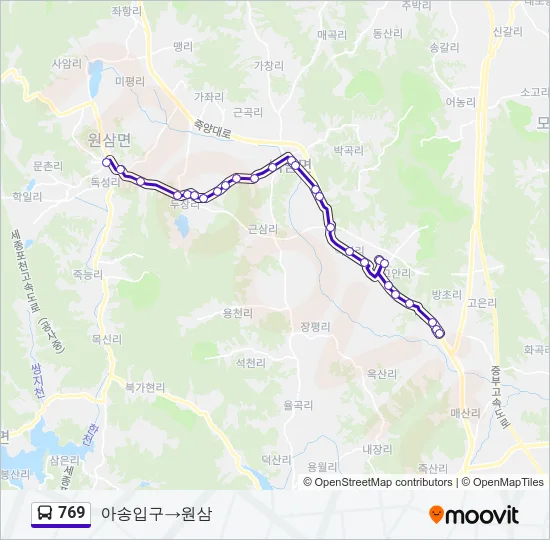 769 Bus Line Map