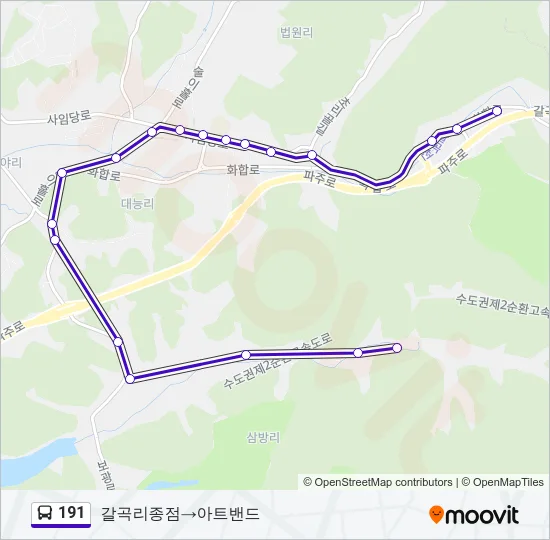 191 Bus Line Map