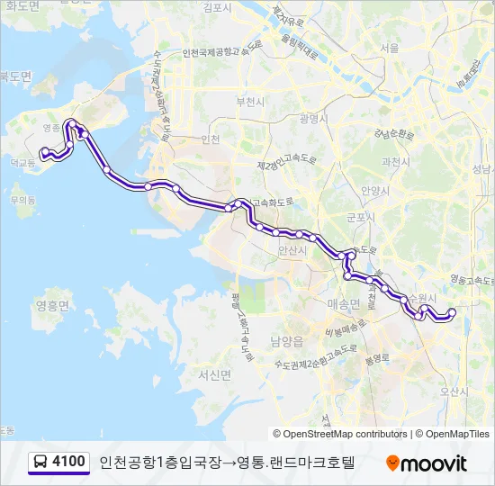 4100 Bus Line Map