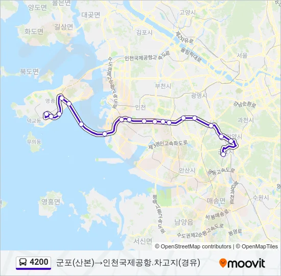 4200 버스 노선 지도
