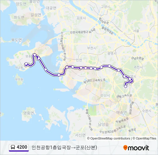 4200 버스 노선 지도