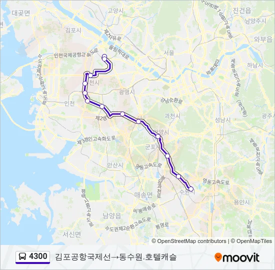 4300 버스 노선 지도
