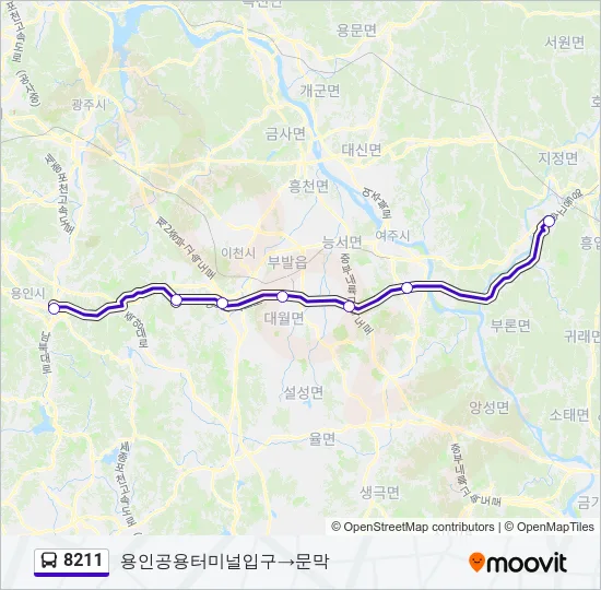 8211 Bus Line Map