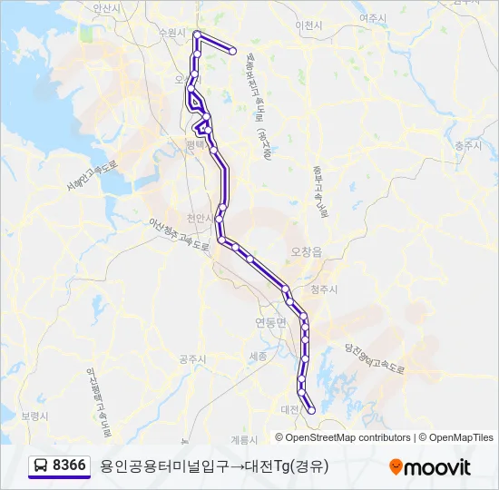 8366 Bus Line Map