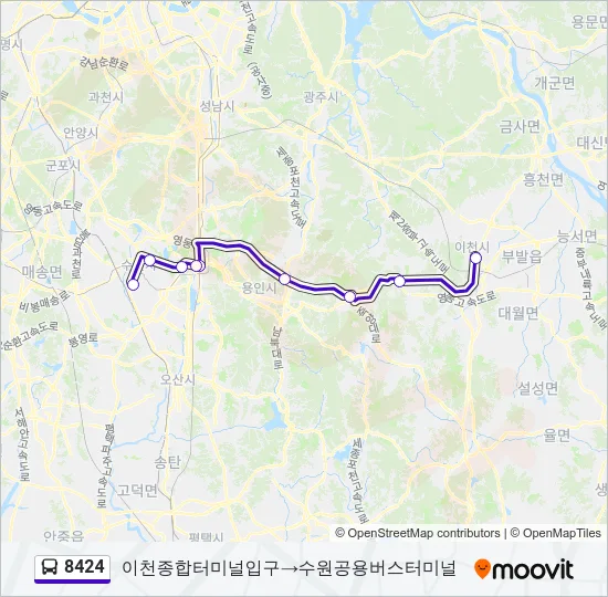 8424 Bus Line Map