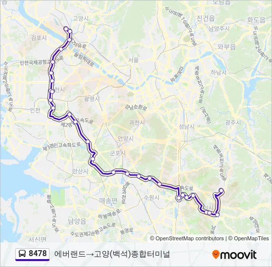 8478 Bus Line Map