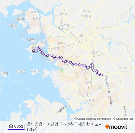 8852 Bus Line Map