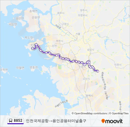 8852 Bus Line Map