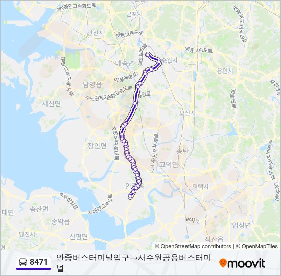 8471 버스 노선 지도