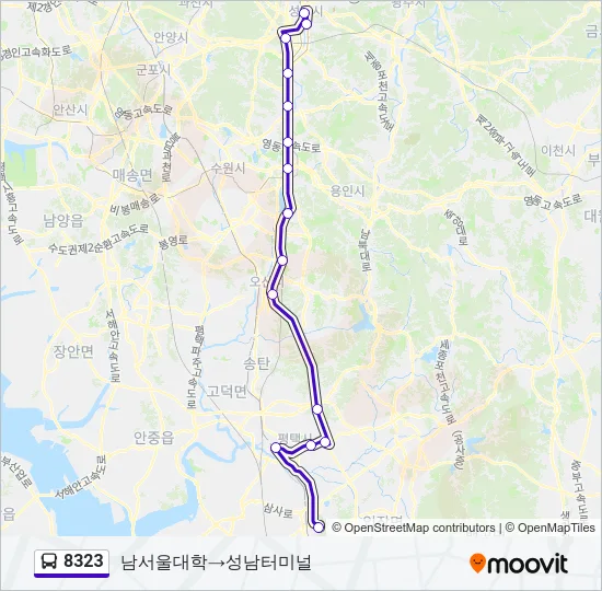 8323 Bus Line Map