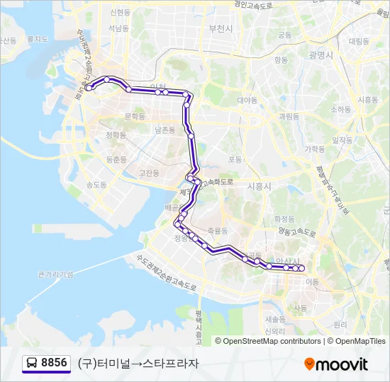 8856 버스 노선 지도