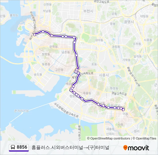 8856 Bus Line Map