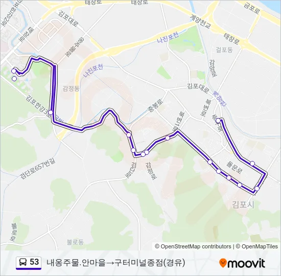 53 Bus Line Map