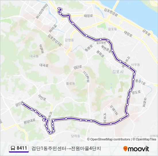 8411 Bus Line Map