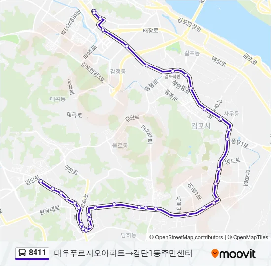 8411 Bus Line Map