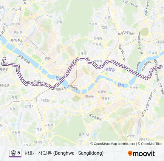 5 Subway Line Map