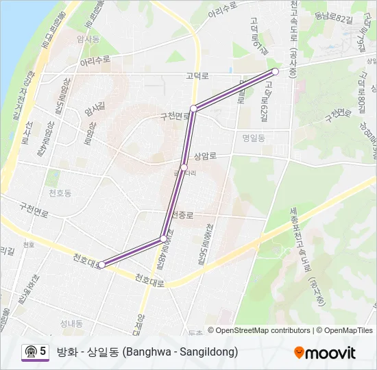 5 지하철 노선 지도