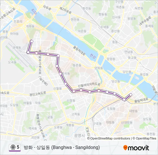 5 지하철 노선 지도