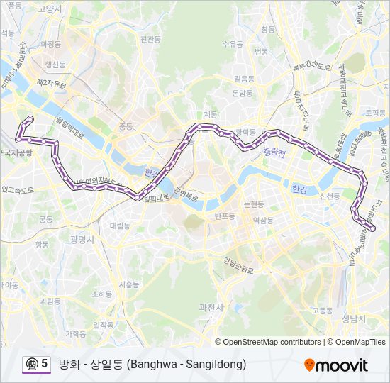 5 지하철 노선 지도