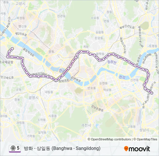 5 지하철 노선 지도