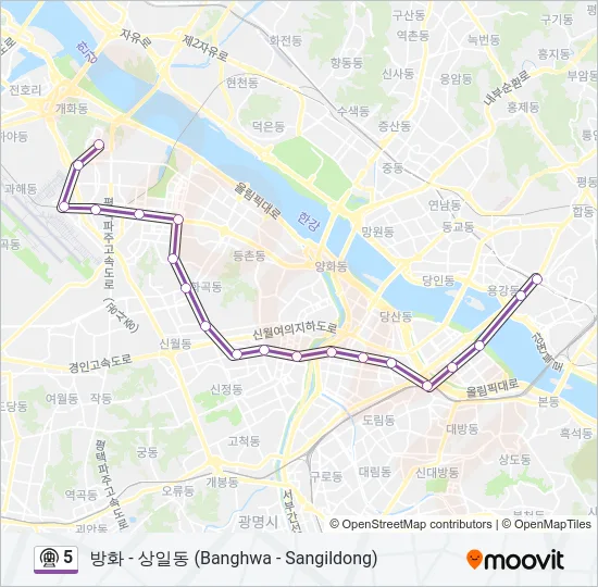 5 지하철 노선 지도