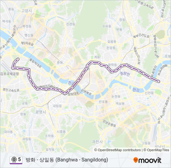 5 지하철 노선 지도