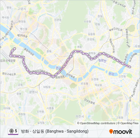 5 지하철 노선 지도