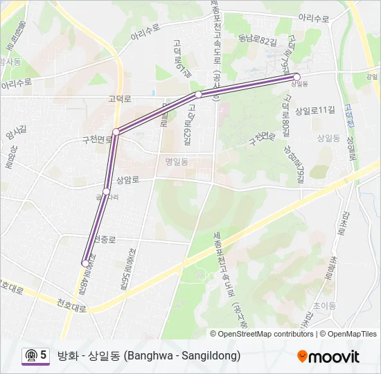 5 지하철 노선 지도