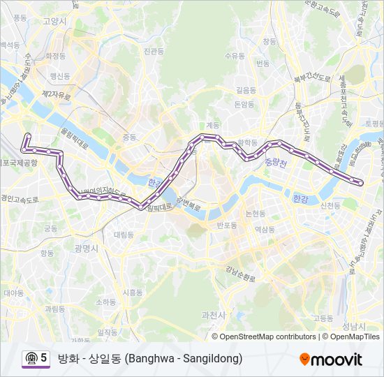 5 지하철 노선 지도