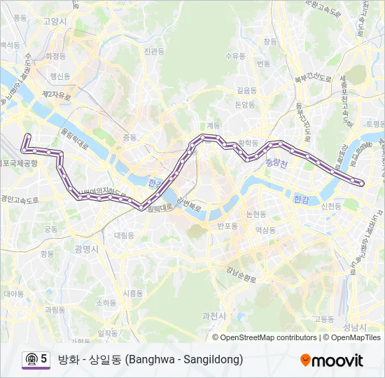 5 지하철 노선 지도