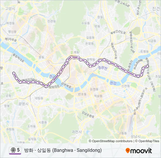 5 지하철 노선 지도