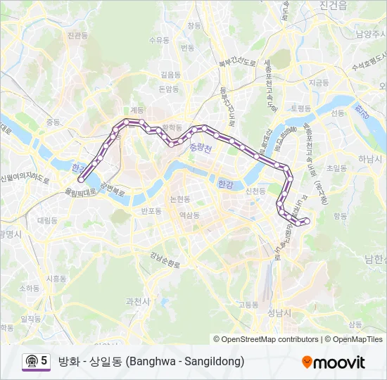 5 지하철 노선 지도