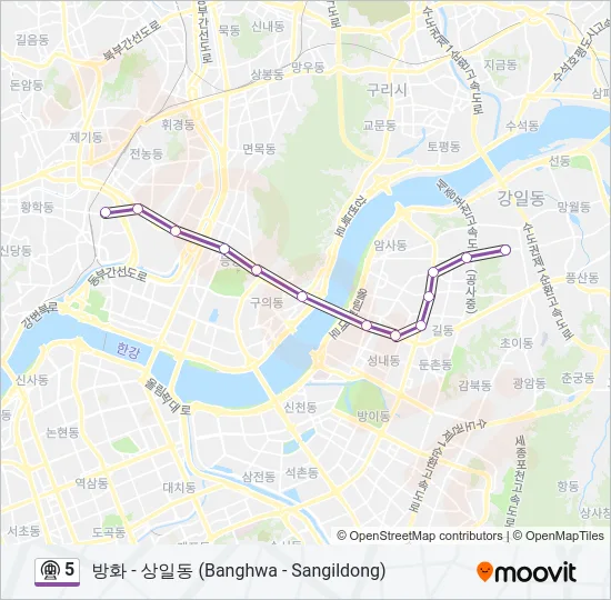 5 지하철 노선 지도