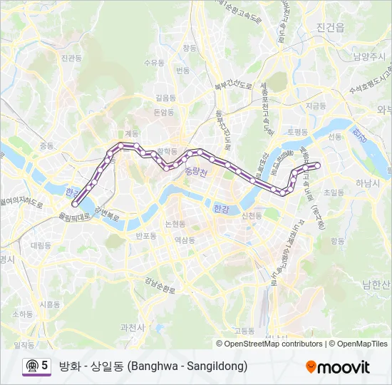 5 지하철 노선 지도