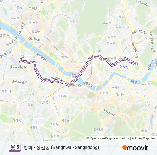5 Subway Line Map