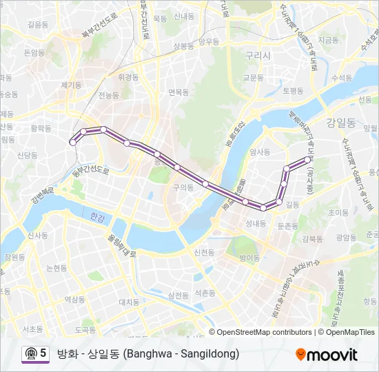 5 지하철 노선 지도