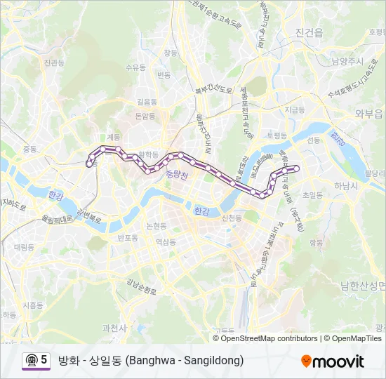 5 지하철 노선 지도
