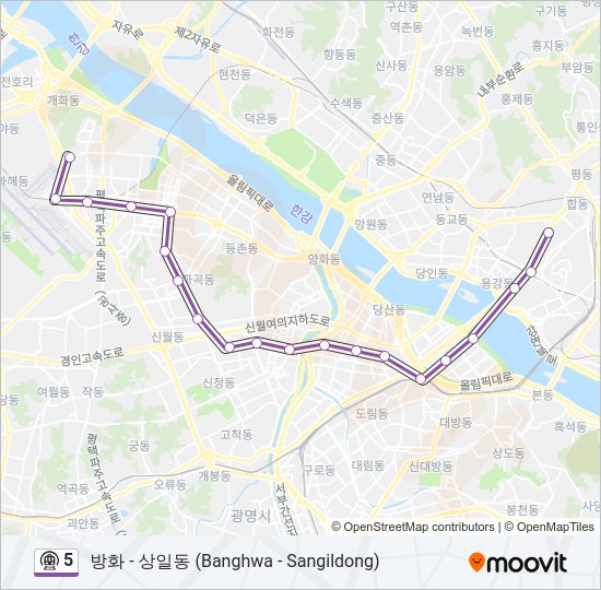 5 지하철 노선 지도