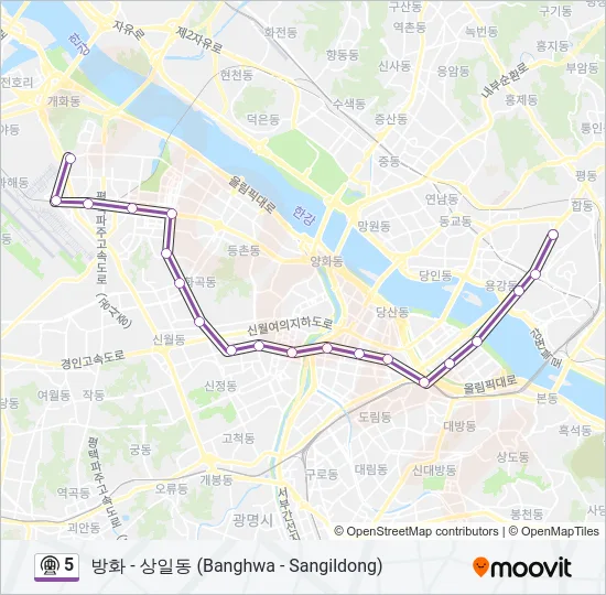 5 지하철 노선 지도