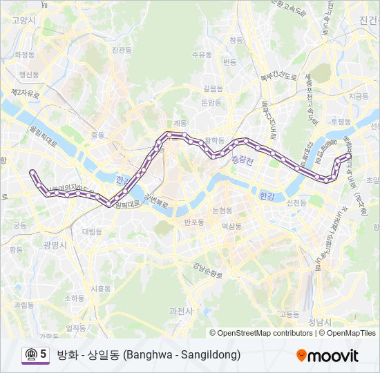 5 지하철 노선 지도