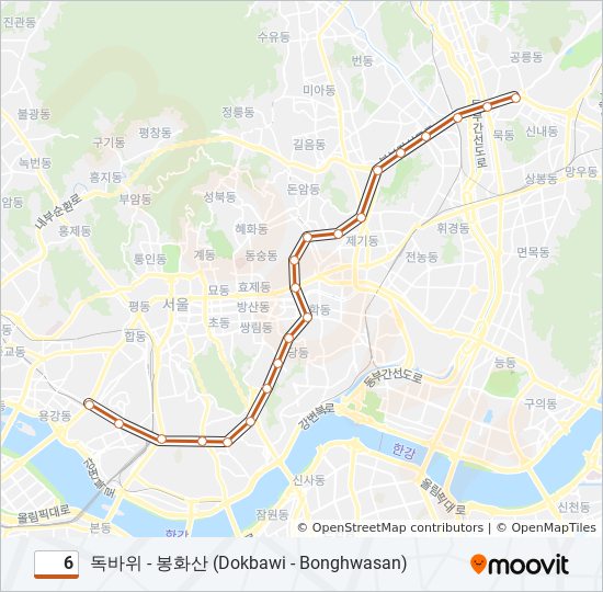 6 subway Line Map