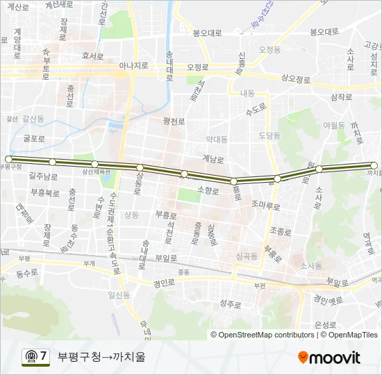 7 지하철 노선 지도
