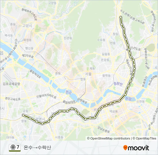 7 지하철 노선 지도
