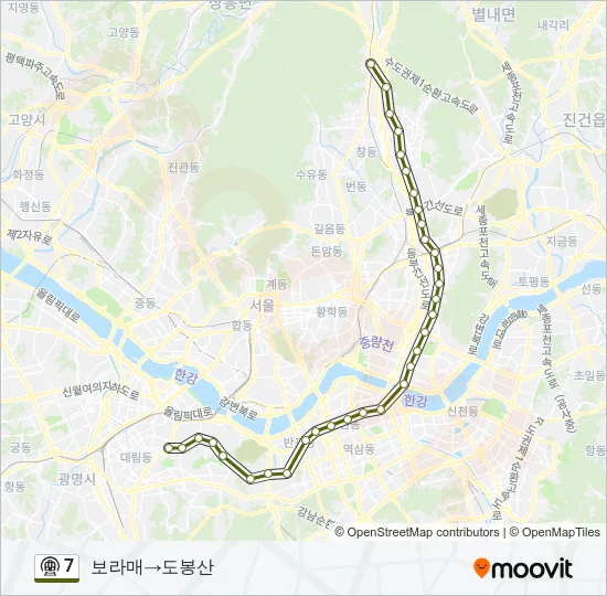7 지하철 노선 지도