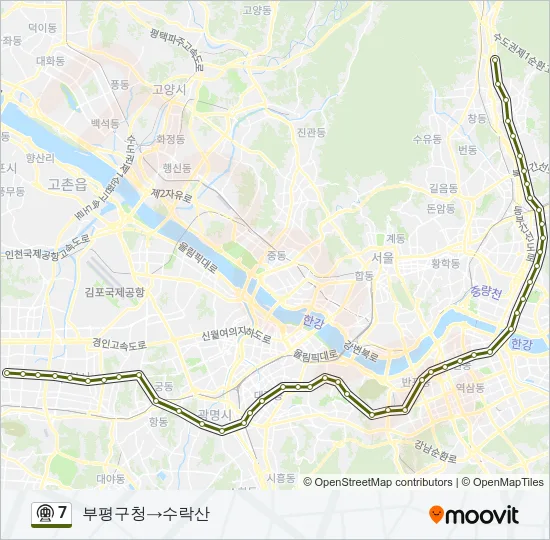 7 지하철 노선 지도