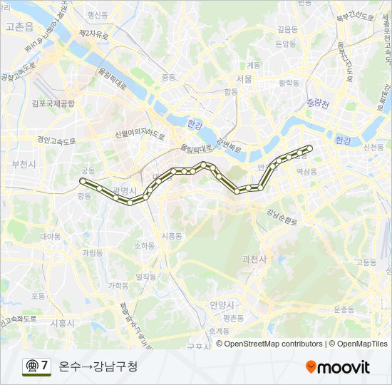 7 지하철 노선 지도