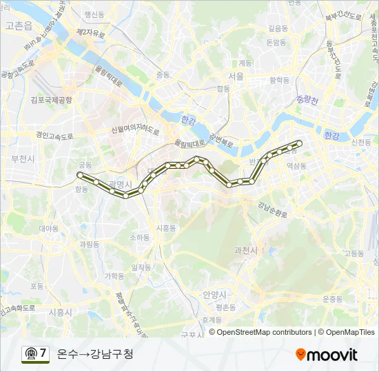 7 지하철 노선 지도