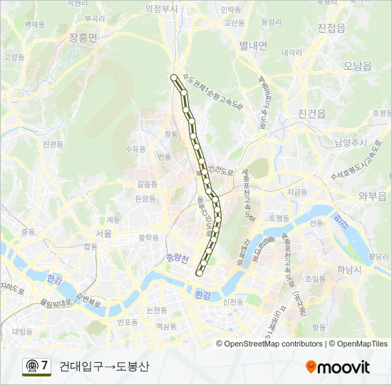7 지하철 노선 지도