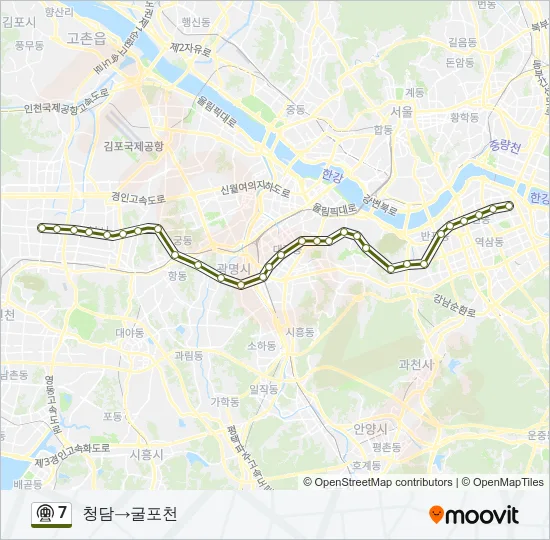 7 지하철 노선 지도